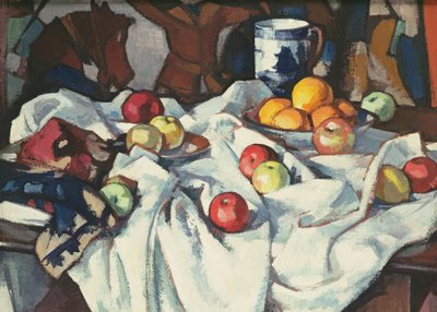 Stilleven van sinaasappels en appels door Samuel John Peploe